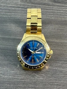 Banda Armitron Todo Acero Inoxidable 20/5438GP PC33 Cara Azul/Tono Dorado - Imagen 1 de 15