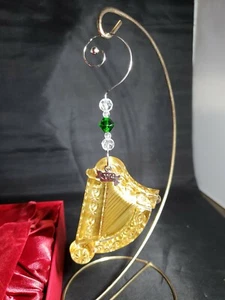 2014 Annual Waterford Crystal Gold Harp Christmas Ornament 164964 - Bild 1 von 8