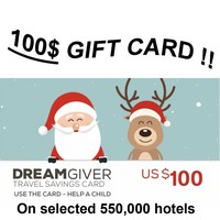 100-USD Dream Giver Gift Card for 550,000 Hotels