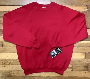 Neu mit Etikett Vintage 80er 90er Lee's mittelschweres rotes Sweatshirt aus Baumwollmischung Unisex XL - Bild 1 von 10