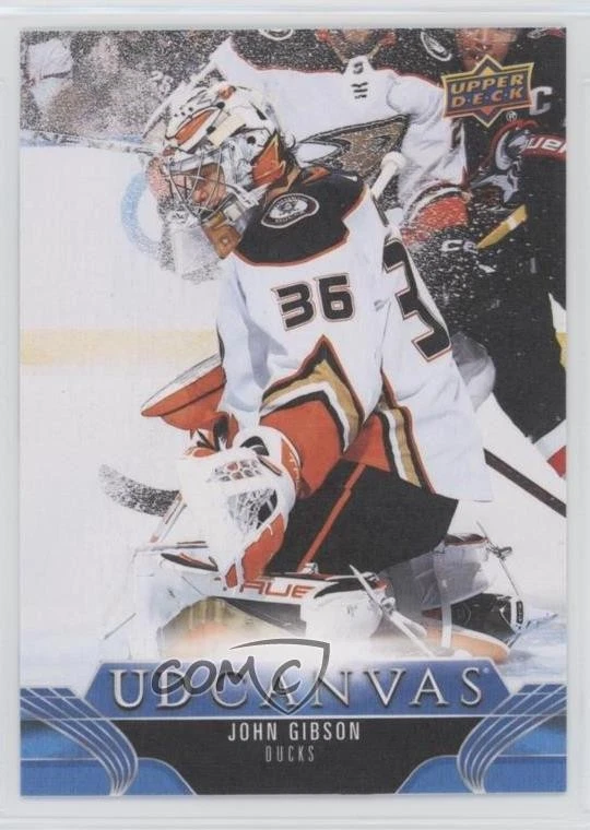 2023-24 Upper Deck Series 1 UD Canvas John Gibson #C3 - Image 1 of 2