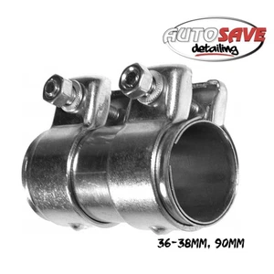 E-tech - Exhaust Pipe Connector Joiner 36mm to 38mm, 90MM L Heavy Duty Clamp - Picture 1 of 1