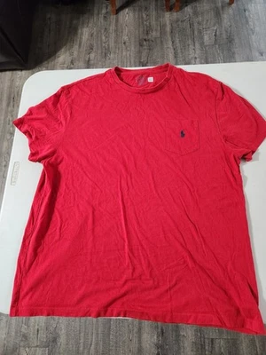 Polo Ralph Lauren Crewneck Pocket T Shirt Mens XL Red Short Sleeve Classic Fit - Image 1 of 4