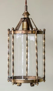 Arts & Crafts Brass Lantern Pendant Light (Antique) - Picture 1 of 4