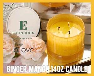 Elton John Woodside Collection (Spring 2025) "Ginger Mango" 14oz Luxury Candle - Picture 1 of 15