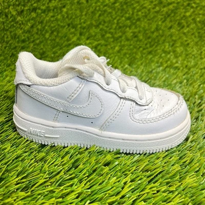 Nike Air Force 1 Low Toddler Size 7C White Athletic Lifestyle Shoes Sneakers - Image 1 of 4