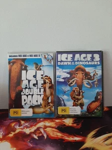Ice Age 1 2 & 3 The Meltdown & Dawn Of The Dinosaurs DVD Videos Region 4 PAL - Picture 1 of 9