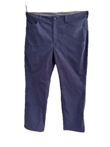 Eddie Bauer Fleece gefütterte Nylon Herren Hose dunkelblau 38x30 5 Taschen - Bild 1 von 7