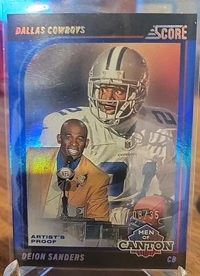 2024 Score #5 Deion Sanders Artist Proof Men of Canton Blue /35  Cowboys - Image 1 of 3