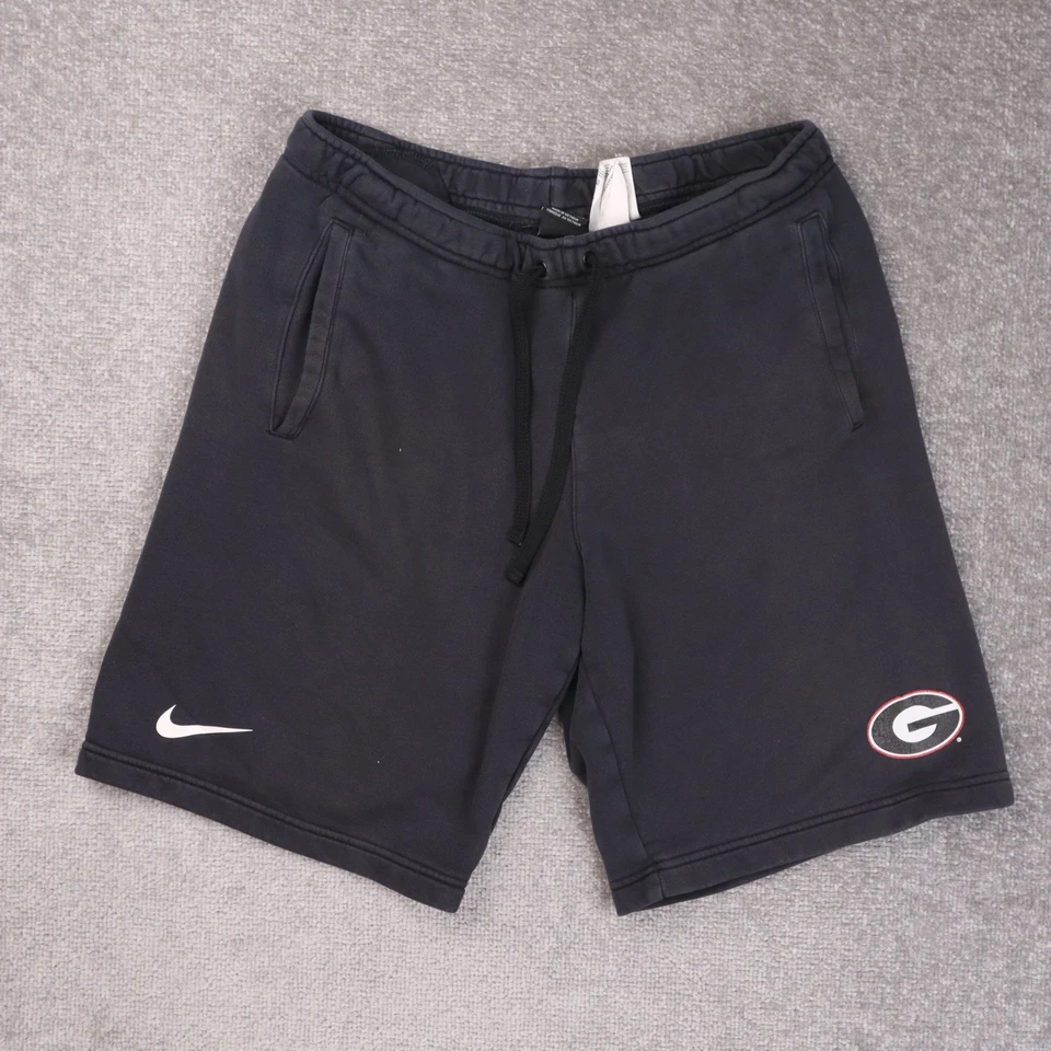 Nike Georgia Bulldogs College Primary Logo Club Fleece Shorts Black Size Large - Image 1 of 4