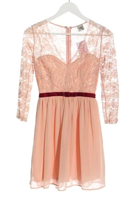 ASOS Vestido de cóctel Mujeres Vestido Talla EU 34 nude-rojo elegante - Imagen 1 de 4