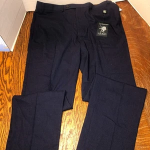 Nuevos Pantalones de Vestir Lauren Ralph Lauren Ultraflex Para Hombre Azul Marino Cuadros Pequeños 36x34 Nuevos con Etiquetas - Imagen 1 de 9
