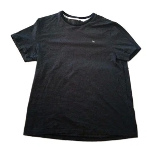 Calvin Klein Mens Black And Gray Striped L Size T Shirt - Picture 1 of 4