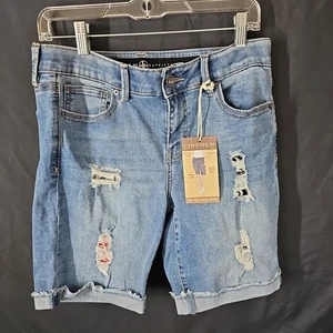 Lincoln Outfitters Jean Shorts Bermuda Womens Size 8 Comfort Stretch Denim - Picture 1 of 6