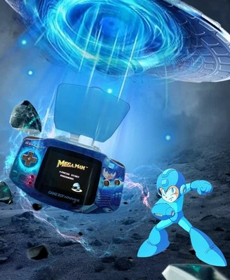 Nintendo Game Boy Advance GBA IPS with USB-C Rockman/MegaMan  - Image 1 of 4