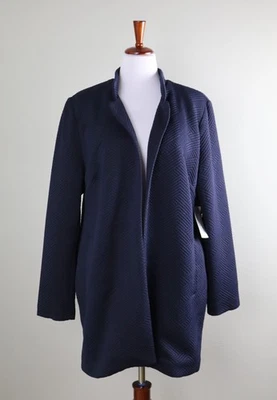 CHICO'S NWT $159 Boyfriend Chevron Blazer Jacket Top Size 4 US 20 / 22 / XXL - Image 1 of 4