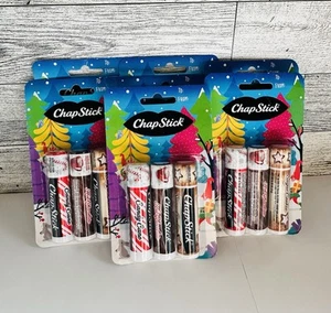 7 Packs ChapStick Holiday Sugar Cookie Hot Chocolate Candy Cane 21 Sticks Total - Picture 1 of 4
