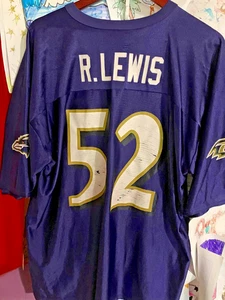 Vintage Baltimore Ravens Ray Lewis Screenprinted Men's XL NFL Football Jersey - Picture 1 of 3