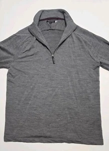 Suéter Banana Republic Performance Merino Para Hombres XL Gris Jaspeado 1/4 Cremallera Pullover - Imagen 1 de 24