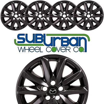 2017-2018 Mazda 3 Touring 18" Gloss Black Wheel Skins # IMP-473BLK NEW SET/4 - Image 1 of 4