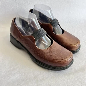 Dansko Womens Mary Jane Shoes 39 US Sz 8 Leather Slip On Elastic Strap - Picture 1 of 10
