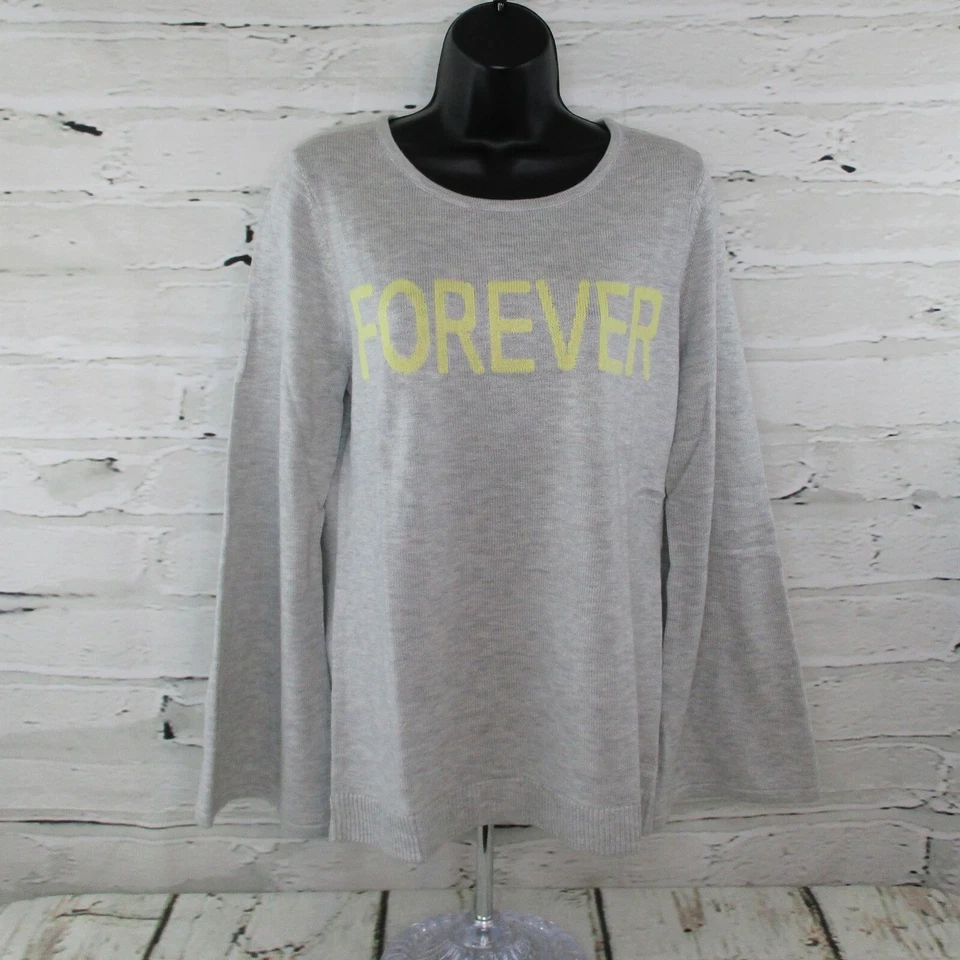 Inc Womens Forever Graphic Knit Shirt Pullover Sweater Top Size Large Mb16