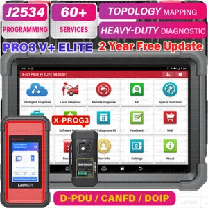 LAUNCH X431 PRO Car Heavy Duty Truck Bidirectional Scanner J2534 Key Programming - Picture 1 of 15