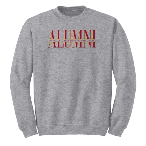 Loyola Chicago Ramblers Classic Alumni Crewneck Sweatshirt - Sport Grey Cover