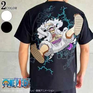Karakuri Soul x ONE PIECE Luffy Nika Gear 5th Embroidered T-shirts WHT BLK - Picture 1 of 19