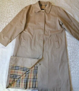 Burberry London Men's Trench Coat Beige Nova Check Made in England - Picture 1 of 7