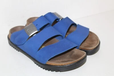Босоножки женские Betula от Birkenstock 6 узкие синие нубук с 3 ремешками - Изображение 1 из 4