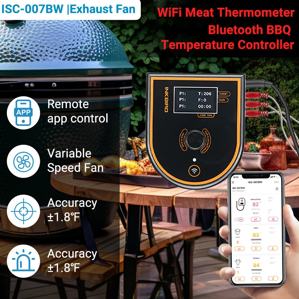 INKBIRD WiFi Smokers Controller BBQ Thermometer Bluetooth Oven Cooking Meat APP Control