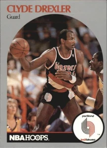 Clyde Drexler 1990-91 NBA Hoops Basketball Card #245 Portland Trail Blazers - Bild 1 von 4