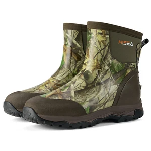 HISEA Men 8'' Ankle Rain Boots Waterproof Insulated Non-Slip Snow Mud Work Boots - Picture 1 of 58