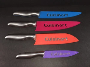 Cuisinart 4pc Stainless Steel Knife Set With Protective Blade Sleeve C7710PCSHDP - Picture 1 of 6