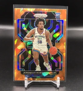 Jeremiah Robinson-Earl 2021-22 Prizm Orange Cracked Ice Prizm Rookie Card #319 - Picture 1 of 2