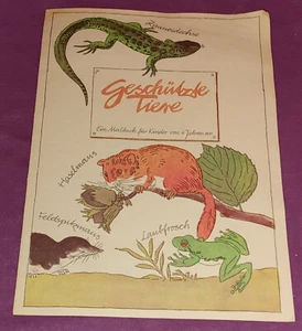 DDR - GESCHÜTZTE TIERE - MALBUCH für Kinder ab 6 Jahren - VINTAGE OSTALGIE - Bild 1 von 6