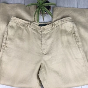 Ralph Lauren LRL Women Linen Pants Wide Leg Lined Business Casual Size 14 P - Picture 1 of 7
