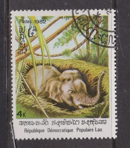 Laos 1982 Elephant in trap 4k Fine Used SG 524 VGC - Picture 1 of 1