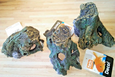Baumstumpf Höhle Kunstharz 15 x 10,5 x 12 cm Aquarium Dekoration Aquariumdeko - Bild 1 von 4