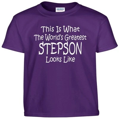 Worlds Greatest STEPSON T Shirt Youth or Adult Tee  T Shirt    - Image 1 of 3
