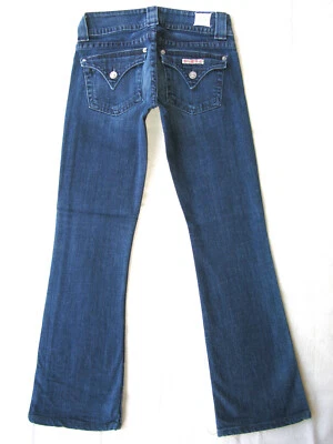 Hudson Signature Bootcut Jeans Wm Sz 24 Dark Blue Distressed+Stretch+Flaps L27 - Image 1 of 4