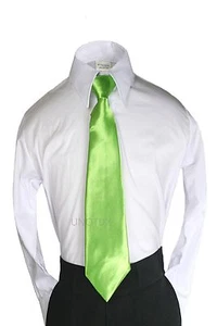 23 colors zipper Long Necktie Boys Baby Teens Formal Tuxedo Vest suits Size S-20 - Picture 1 of 47