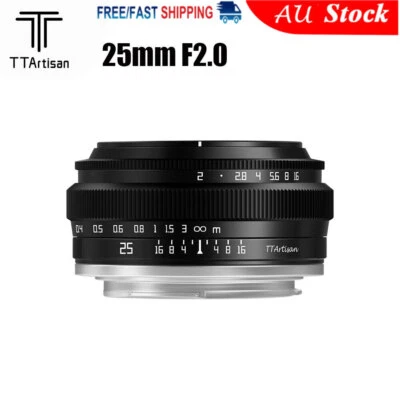 TTArtisan 25mm F2.0 Wide-Angle APS-C Manual Focus Lens for Fuji Fujifilm X Mount - image 1 of 4