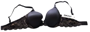Reggiseno DKNY® Signature Skin Fit to Flex Demi 36D #453231 nero foderato in pizzo prezzo al pubblico consigliato $44 - Foto 1 di 8