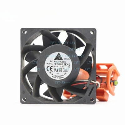 Delta FFB0812EHE DC 12V 1.35A 80*80*38mm 3-line Ball Bearing Server Cooling Fan - Image 1 of 2