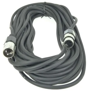 15 m PACCS Mikrofonkabel Schwarz 3 pol XLR Neutrik kompatibel DMX Patch Kabel - Bild 1 von 6