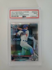 2017 BOWMAN CHROME #BNR-CB CODY BELLINGER NATIONAL CONVENTION PRISM RC, PSA 9
