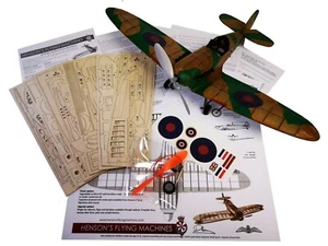 Henson's Flying Machines Spitfire Mk1 [FREE-FLIGHT] Balsa Kit - Picture 1 of 5