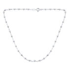 Traditional .925 Sterling Silver 3,4,6MM Bead Station Ball Necklace 16-20 Inch